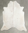 Champagne X-Large Brazilian Cowhide Rug 7'1"H x 6'6"W #A55104 by Hudson Hides