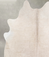 Solid White Large Brazilian Cowhide Rug 6'2"H x 5'9"W #A55112 by Hudson Hides