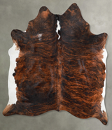 Dark Brindle X-Large Brazilian Cowhide Rug 7'0"H x 5'10"W #A55119 by Hudson Hides