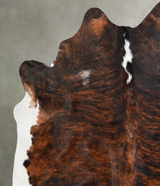 Dark Brindle X-Large Brazilian Cowhide Rug 7'0"H x 5'10"W #A55119 by Hudson Hides