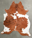 Tricolor X-Large Brazilian Cowhide Rug 7'6"H x 6'7"W #A55128 by Hudson Hides