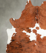 Tricolor X-Large Brazilian Cowhide Rug 7'6"H x 6'7"W #A55128 by Hudson Hides