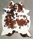 Tricolor X-Large Brazilian Cowhide Rug 7'2"H x 6'3"W #A55129 by Hudson Hides