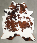 Tricolor X-Large Brazilian Cowhide Rug 7'2"H x 6'3"W #A55129 by Hudson Hides