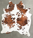Tricolor X-Large Brazilian Cowhide Rug 7'5"H x 5'9"W #A55130 by Hudson Hides