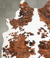 Tricolor X-Large Brazilian Cowhide Rug 7'5"H x 5'9"W #A55130 by Hudson Hides