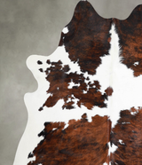 Tricolor X-Large Brazilian Cowhide Rug 6'10"H x 6'11"W #A55131 by Hudson Hides
