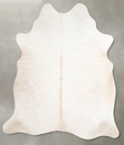 Champagne Large Brazilian Cowhide Rug 6'4"H x 5'5"W #A55139 by Hudson Hides