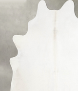 Solid White X-Large Brazilian Cowhide Rug 6'10"H x 6'6"W #A55141 by Hudson Hides