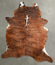 Medium Brindle XX-Large Brazilian Cowhide Rug 8'1"H x 6'8"W #A55161 by Hudson Hides