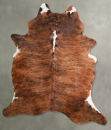 Medium Brindle XX-Large Brazilian Cowhide Rug 8'1"H x 6'8"W #A55161 by Hudson Hides