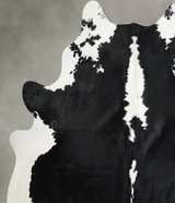 Black and White X-Large Brazilian Cowhide Rug 7'5"H x 6'5"W #A55168 by Hudson Hides
