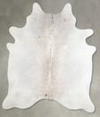 Grey with Beige XX-Large Brazilian Cowhide Rug 7'7"H x 6'7"W #A55169 by Hudson Hides