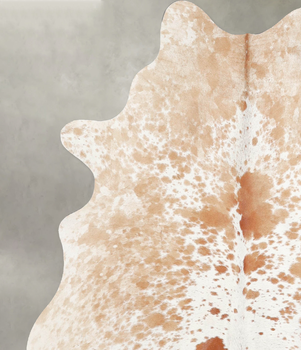 Beige and White Medium Brazilian Cowhide Rug 5'6"H x 4'9"W #A55172 by Hudson Hides