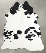Black and White Medium Brazilian Cowhide Rug 5'9"H x 4'8"W #A55173 by Hudson Hides