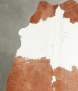 Brown and White Regular Medium Brazilian Cowhide Rug 5'2"H x 4'1"W #A55176 by Hudson Hides