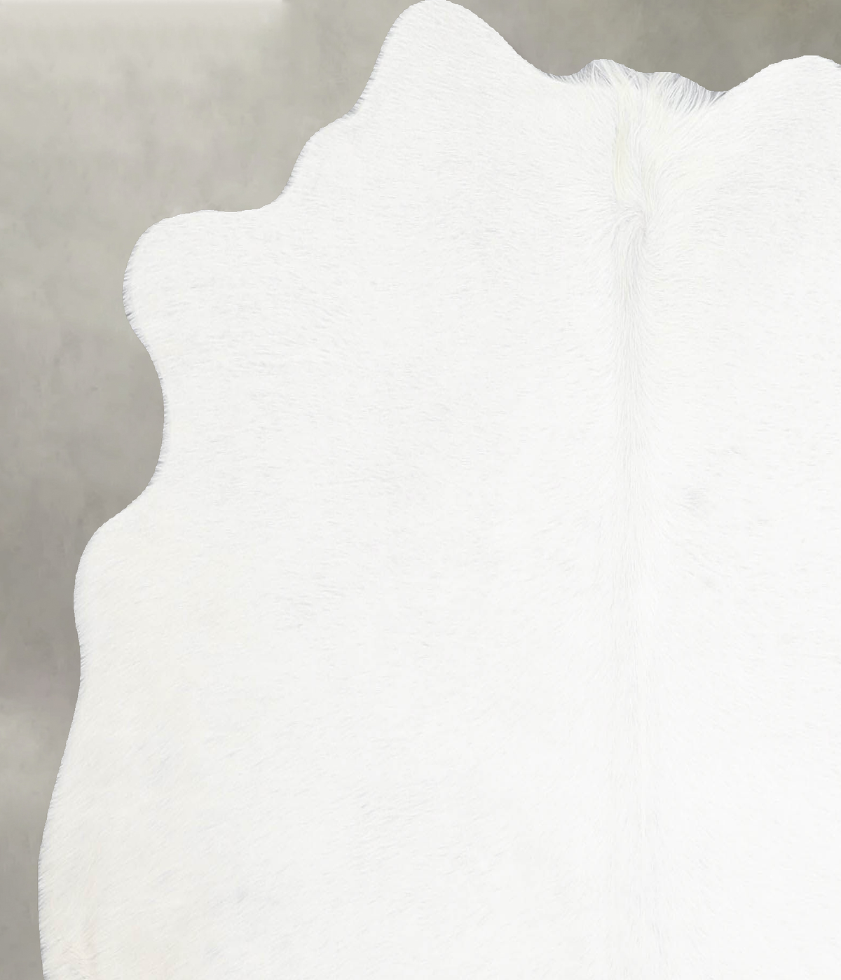 Solid White Medium Brazilian Cowhide Rug 4'5"H x 4'10"W #A55177 by Hudson Hides