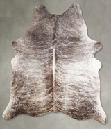 Light Brindle X-Large Brazilian Cowhide Rug 7'1"H x 6'2"W #A55181 by Hudson Hides