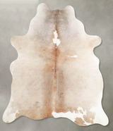Light Caramel Medium Brazilian Cowhide Rug 5'9"H x 5'1"W #A55182 by Hudson Hides