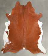 Brown and White Regular XX-Large Brazilian Cowhide Rug 7'8"H x 6'11"W #A55186 by Hudson Hides