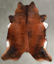 Medium Brindle XX-Large Brazilian Cowhide Rug 7'6"H x 7'1"W #A55187 by Hudson Hides