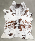 Salt and Pepper Brown Large Brazilian Cowhide Rug 6'9"H x 5'5"W #A55192 by Hudson Hides