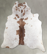Salt and Pepper Brown Large Brazilian Cowhide Rug 6'2"H x 6'0"W #A55194 by Hudson Hides