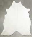Solid White X-Large Brazilian Cowhide Rug 7'0"H x 6'4"W #A55197 by Hudson Hides