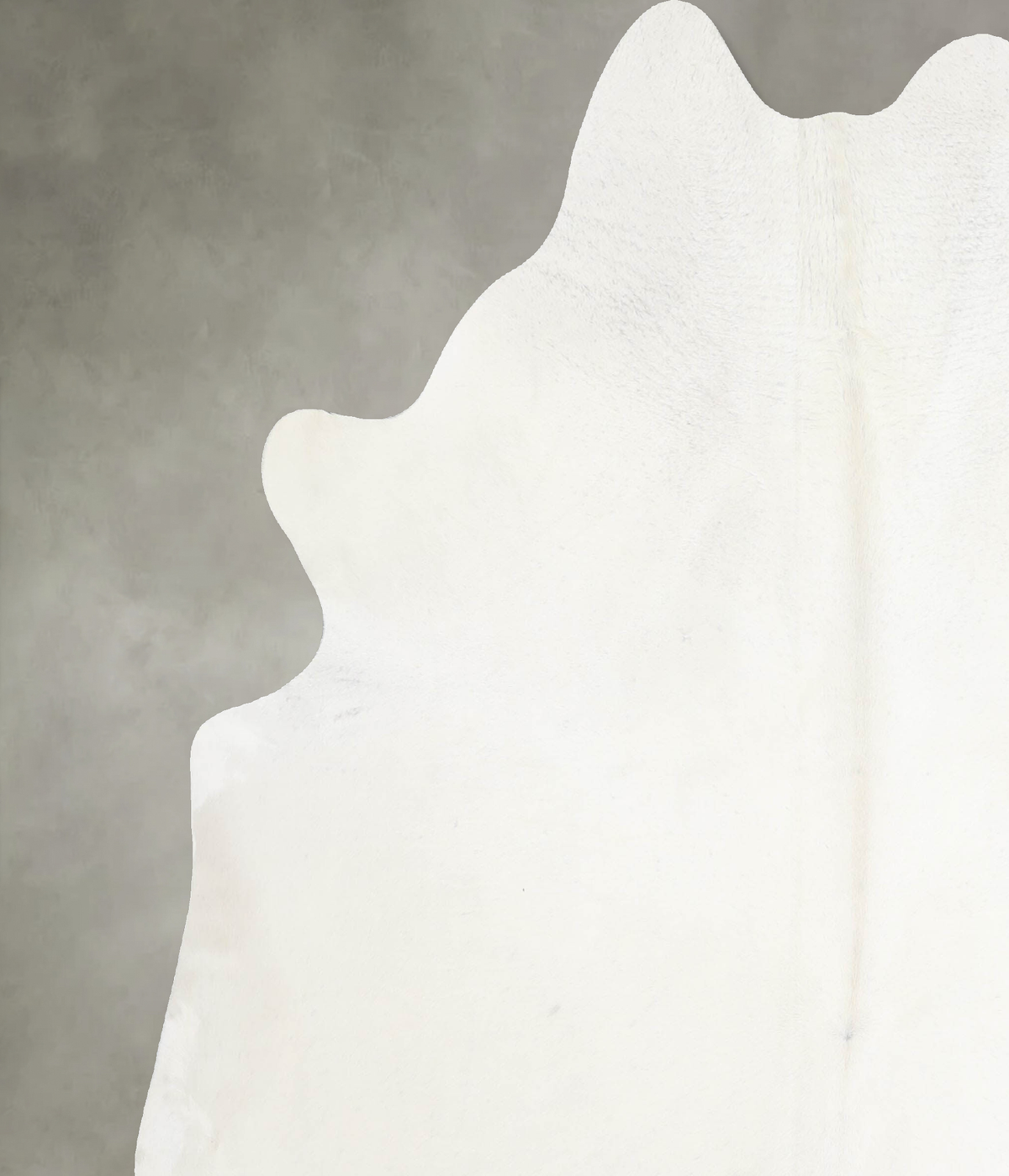 Solid White X-Large Brazilian Cowhide Rug 7'0"H x 6'4"W #A55197 by Hudson Hides