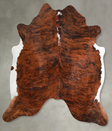 Medium Brindle X-Large Brazilian Cowhide Rug 6'6"H x 6'10"W #A55203 by Hudson Hides