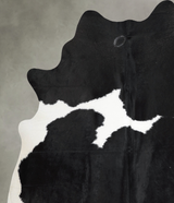 Black and White XX-Large Brazilian Cowhide Rug 7'6"H x 6'9"W #A55204 by Hudson Hides
