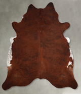 Medium Brindle XX-Large Brazilian Cowhide Rug 8'0"H x 7'5"W #A55205 by Hudson Hides