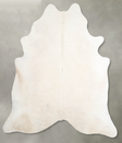 Ivory with Beige X-Large Brazilian Cowhide Rug 7'3"H x 6'9"W #A55207 by Hudson Hides