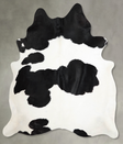 Black and White X-Large Brazilian Cowhide Rug 7'0"H x 6'5"W #A55212 by Hudson Hides