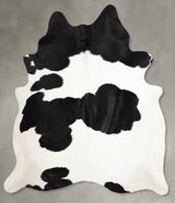 Black and White X-Large Brazilian Cowhide Rug 7'0"H x 6'5"W #A55212 by Hudson Hides