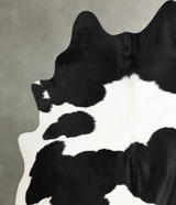 Black and White X-Large Brazilian Cowhide Rug 7'0"H x 6'5"W #A55212 by Hudson Hides