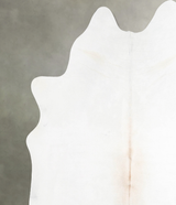 Ivory with Beige X-Large Brazilian Cowhide Rug 7'4"H x 6'8"W #A55217 by Hudson Hides