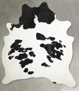 Black and White X-Large Brazilian Cowhide Rug 7'7"H x 6'4"W #A55219 by Hudson Hides