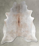 Grey with Beige XX-Large Brazilian Cowhide Rug 8'0"H x 7'3"W #A55220 by Hudson Hides
