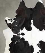 Black and White XX-Large Brazilian Cowhide Rug 7'5"H x 6'11"W #A55222 by Hudson Hides