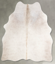 Ivory with Beige Medium Brazilian Cowhide Rug 5'3"H x 4'6"W #A55225 by Hudson Hides