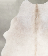 Ivory with Beige Medium Brazilian Cowhide Rug 5'3"H x 4'6"W #A55225 by Hudson Hides