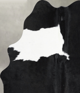 Black and White Medium Brazilian Cowhide Rug 4'10"H x 3'11"W #A55226 by Hudson Hides