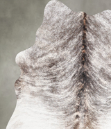 Grey Brindle Medium Brazilian Cowhide Rug 4'10"H x 4'5"W #A55227 by Hudson Hides
