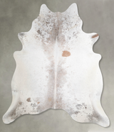 Grey with Beige X-Large Brazilian Cowhide Rug 7'5"H x 6'6"W #A55229 by Hudson Hides
