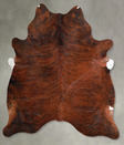 Medium Brindle XX-Large Brazilian Cowhide Rug 7'6"H x 7'0"W #A55230 by Hudson Hides