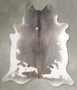 Grey with Beige XX-Large Brazilian Cowhide Rug 7'7"H x 7'3"W #A55233 by Hudson Hides