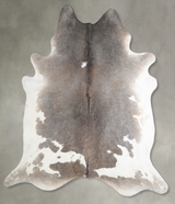 Grey with Beige XX-Large Brazilian Cowhide Rug 7'7"H x 7'3"W #A55233 by Hudson Hides