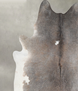 Grey with Beige XX-Large Brazilian Cowhide Rug 7'7"H x 7'3"W #A55233 by Hudson Hides
