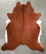 Solid Brown XX-Large Brazilian Cowhide Rug 7'9"H x 6'10"W #A55234 by Hudson Hides